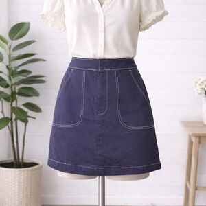 Modcloth Navy Blue Mini Skirt 6